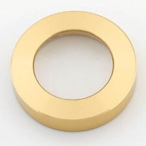 Gold circular ring on white background