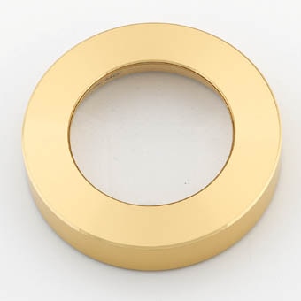 Gold circular ring on white background