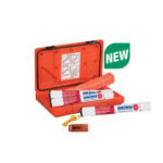 Orange emergency flare kit with Orion flares