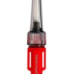 Red automotive circuit tester with transparent cap