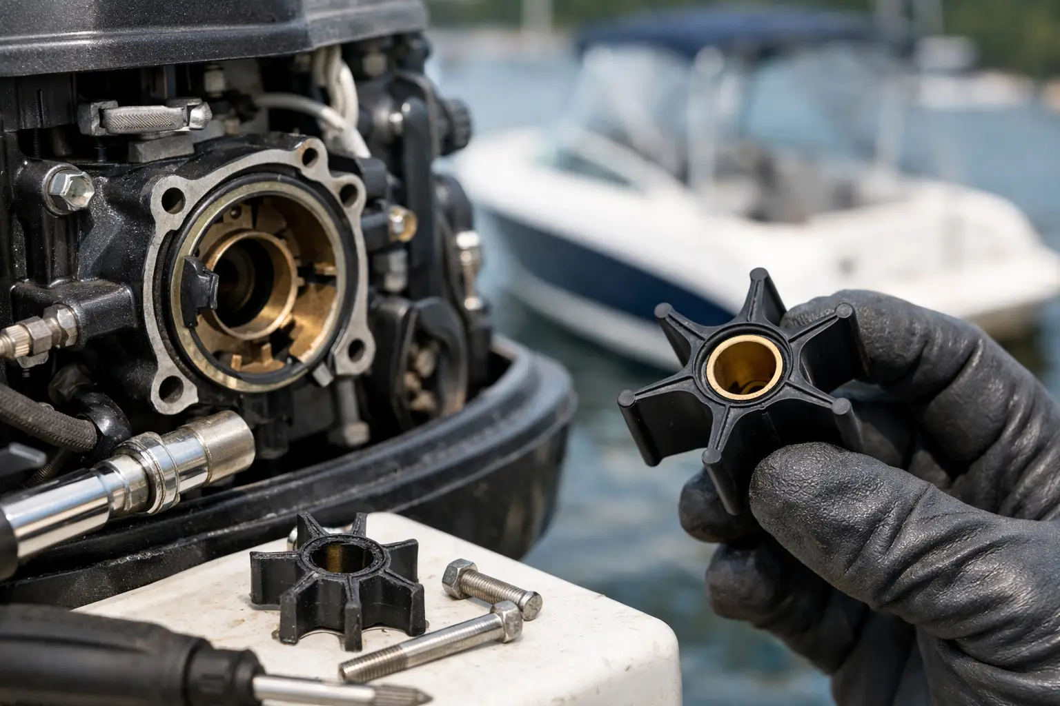 Engine with impeller