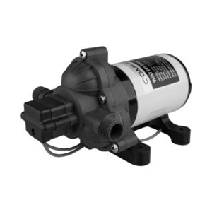 Compact black and white diaphragm water pump
