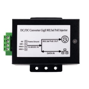 DC/DC GigE 802.3af PoE injector with terminal block