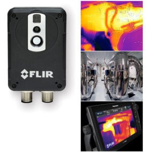 FLIR thermal camera with marine engine thermal imaging