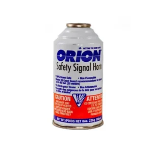Orion safety signal horn aerosol can